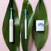 Testine di ricambio universali ecosostenibili per spazzolini elettrici, turchese e grigio, 2 pz - Tio - Pensoinverde
