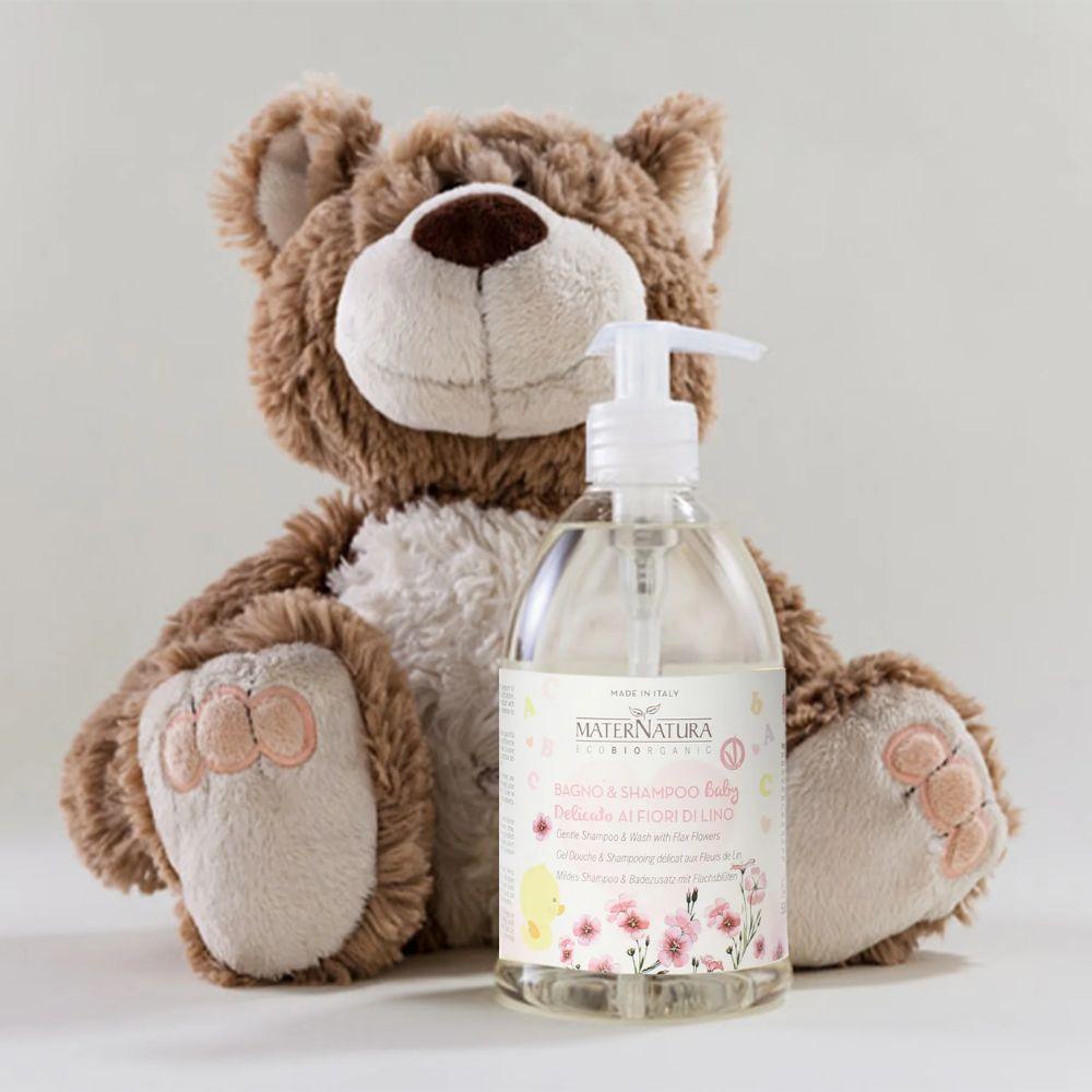 Bagno & shampoo baby delicato ai fiori di lino, 500 ml - Maternatura - Pensoinverde