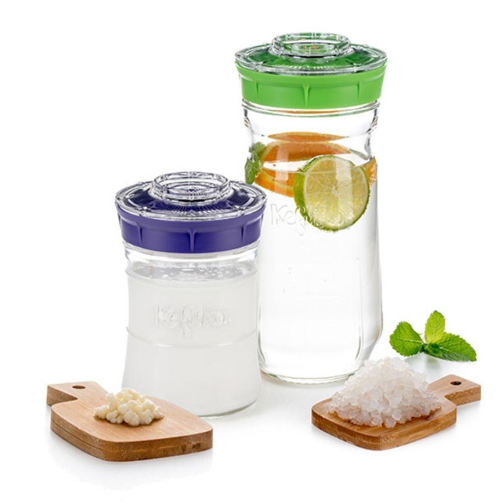 Kefirko Kefir Maker 848ml - Set Per Fare Kefir In Casa Con Ricette | Verde - Foto 8
