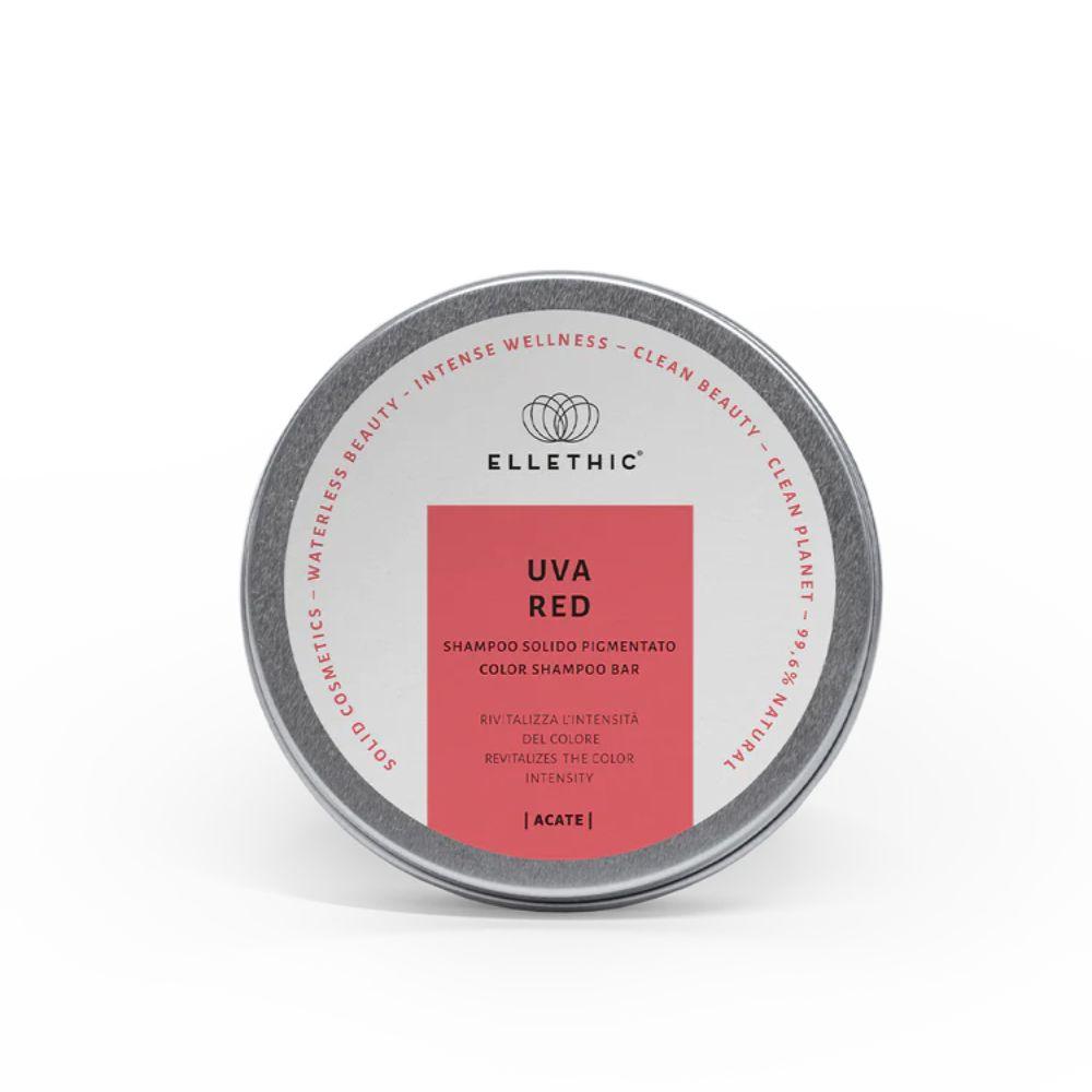 Uva red shampoo solido pigmentato Acate, 120 gr - Ellethic 1