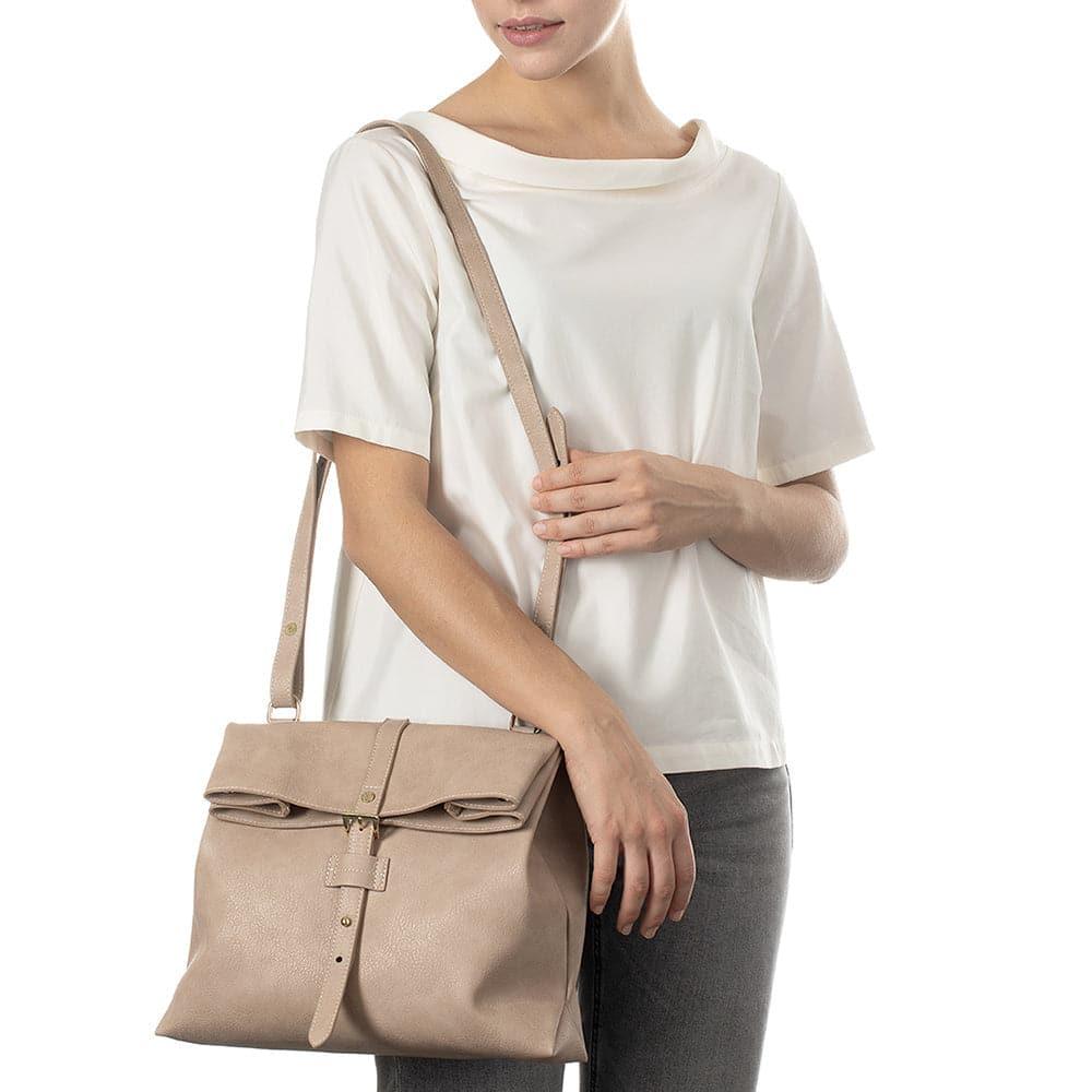 Borsa vegan a tracolla Amelia sabbia - Miomojo