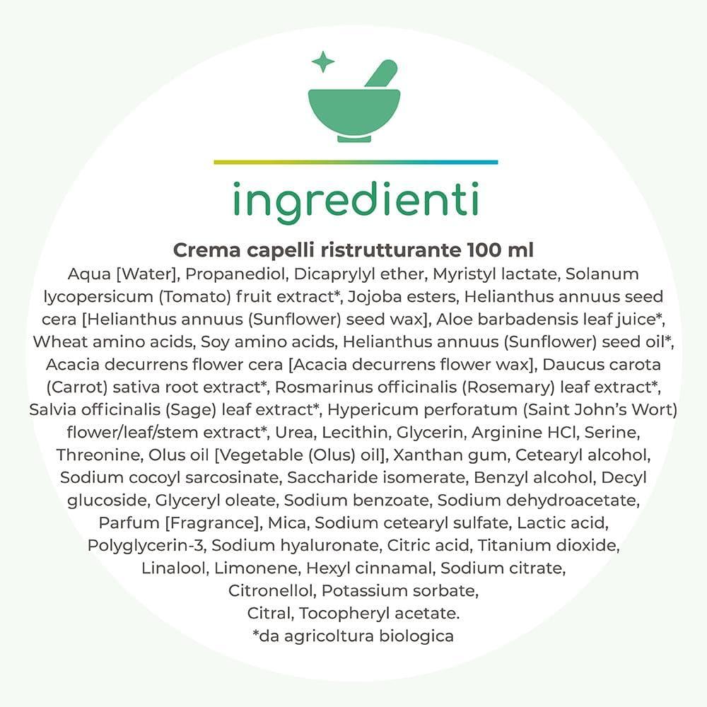 Crema capelli ristrutturante, 100 ml - Biofficina Toscana
