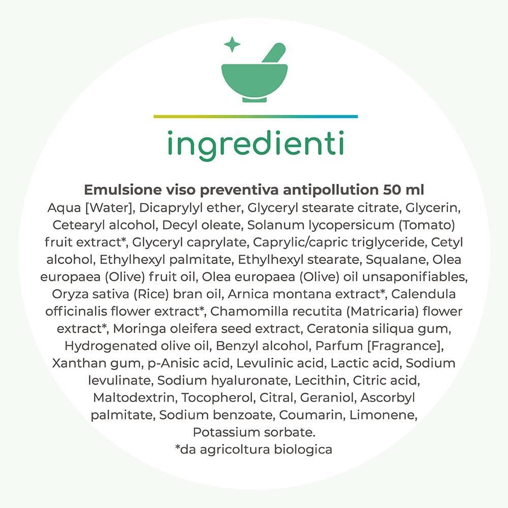 Emulsione viso preventiva antipollution, 50 ml - Biofficina Toscana