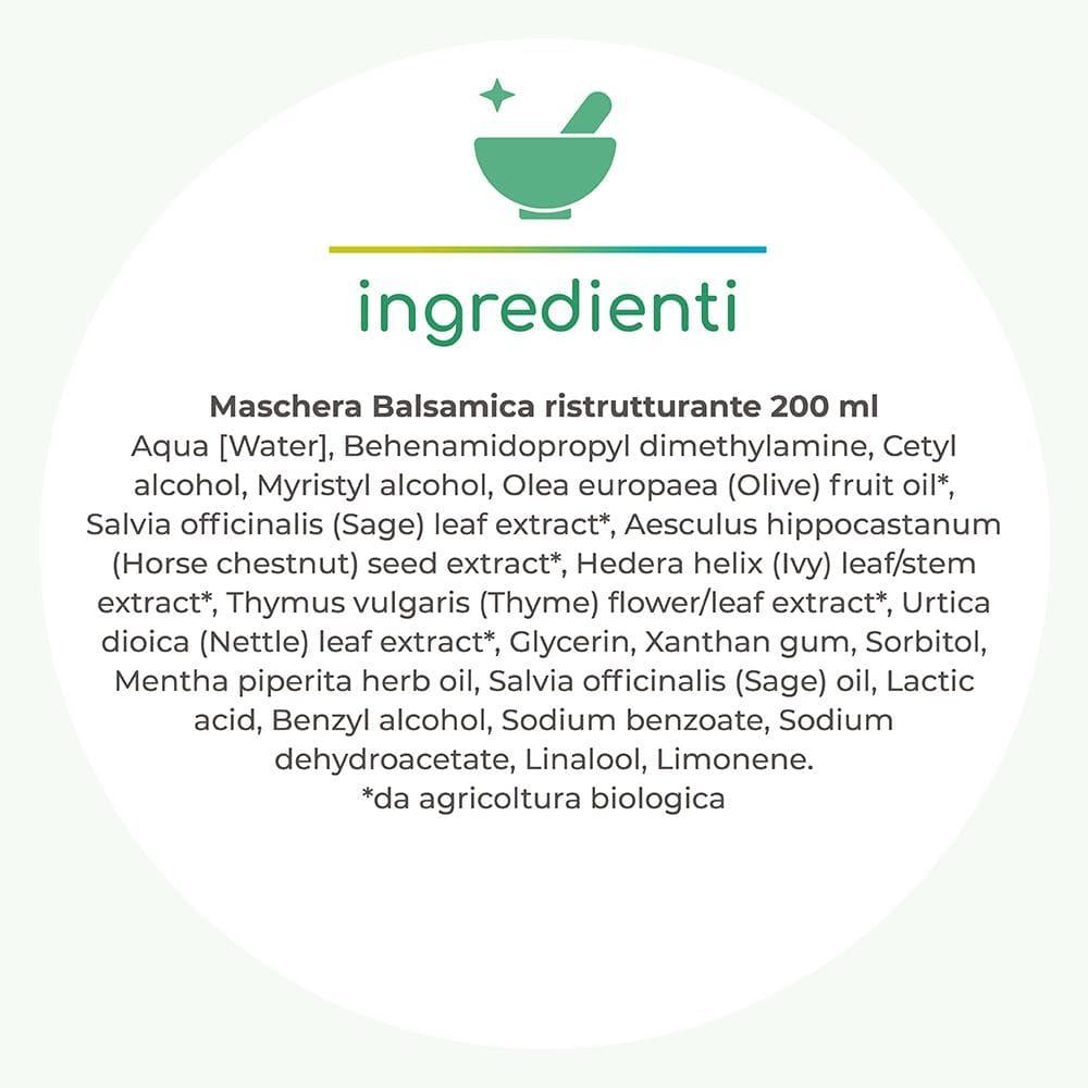 Maschera balsamica ristrutturante capelli, 200 ml - Biofficina Toscana