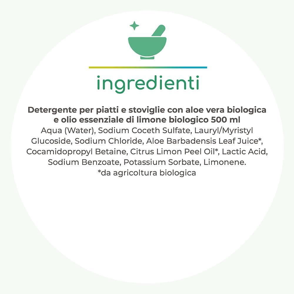 Detergente piatti con aloe e limone, 500 ml - Greenatural