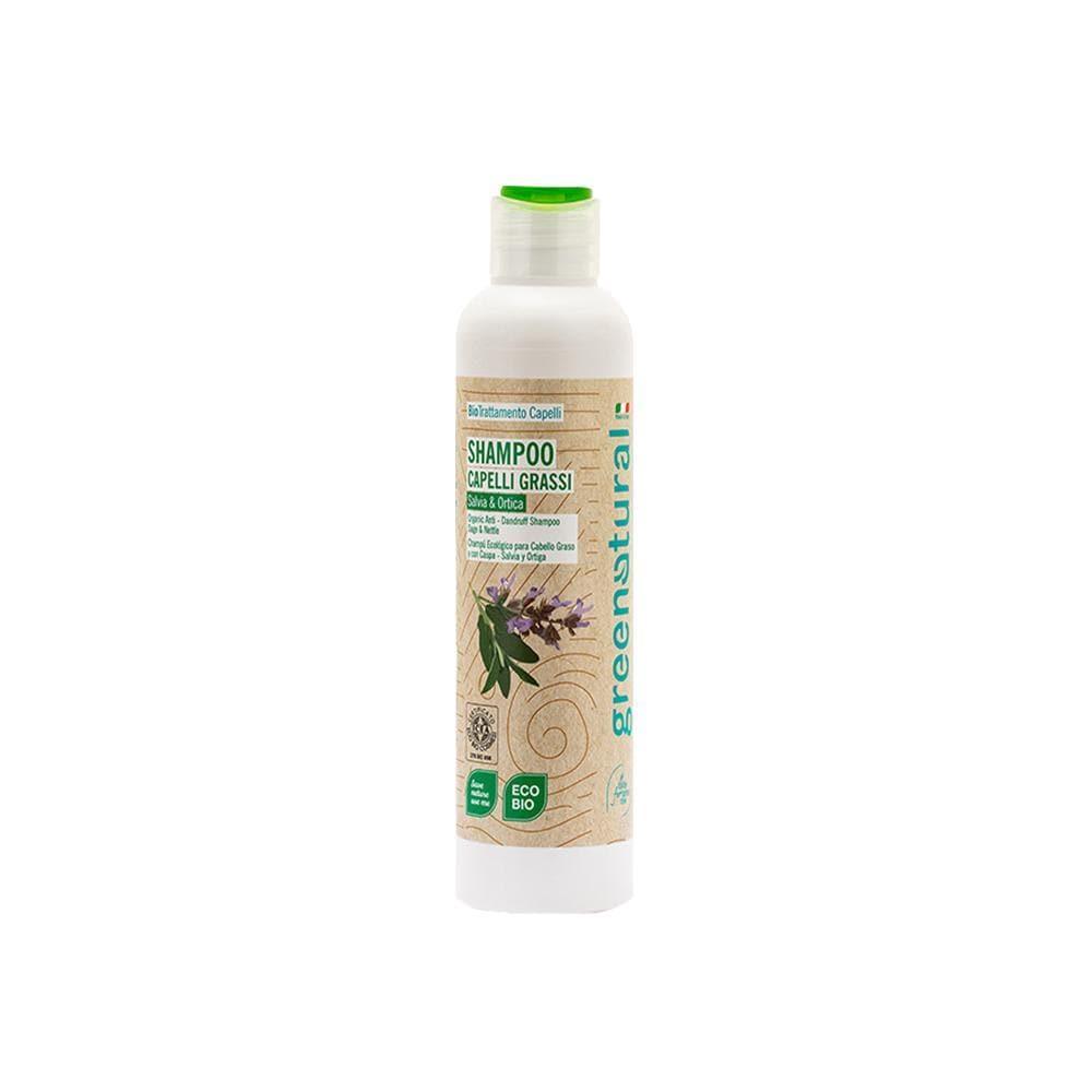 Shampoo capelli grassi e con forfora con salvia e ortica, 250 ml - Greenatural