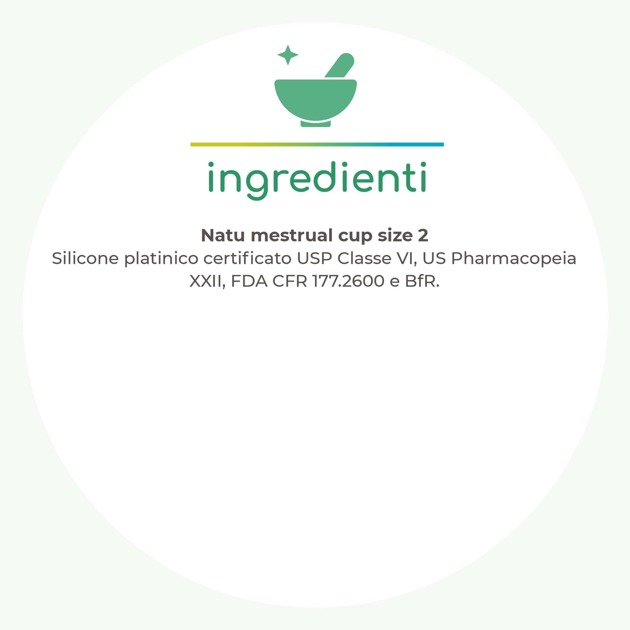 Coppetta mestruale ipoallergenica Natù, size 2 - Greenatural