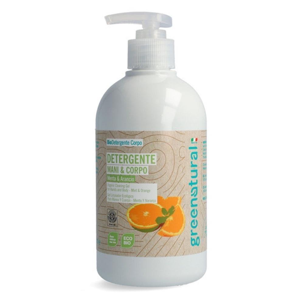 Detergente mani e corpo con menta e arancio, 500 ml - Greenatural