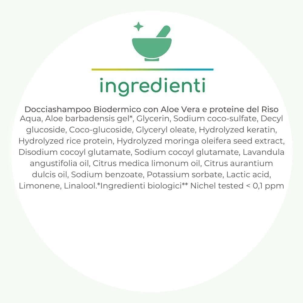 Doccia shampoo biodermico con aloe, 500 ml - Naturetica