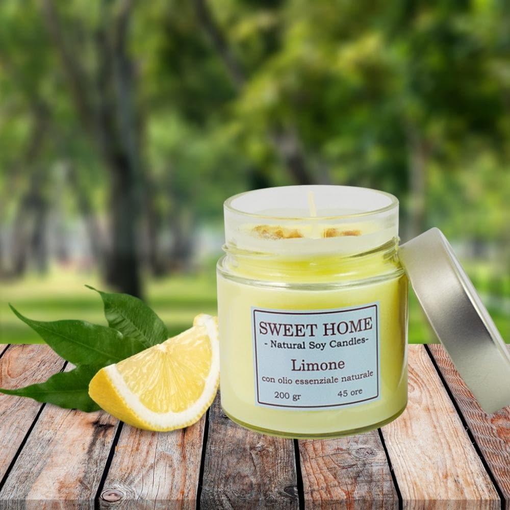 Candela vegetale al limone, 200 g - Sweet Home