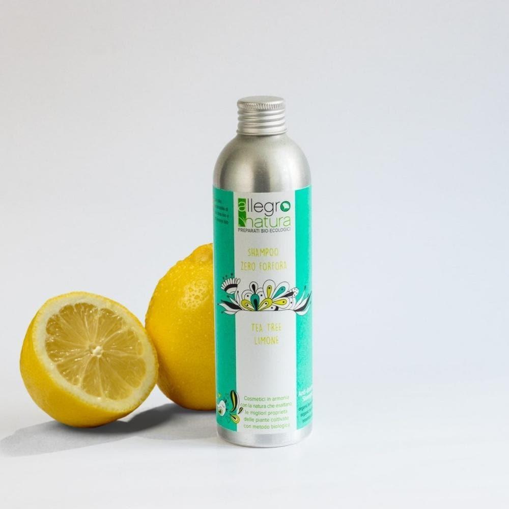 Shampoo zero forfora con tea tree e limone, 250 ml - Allegro Natura