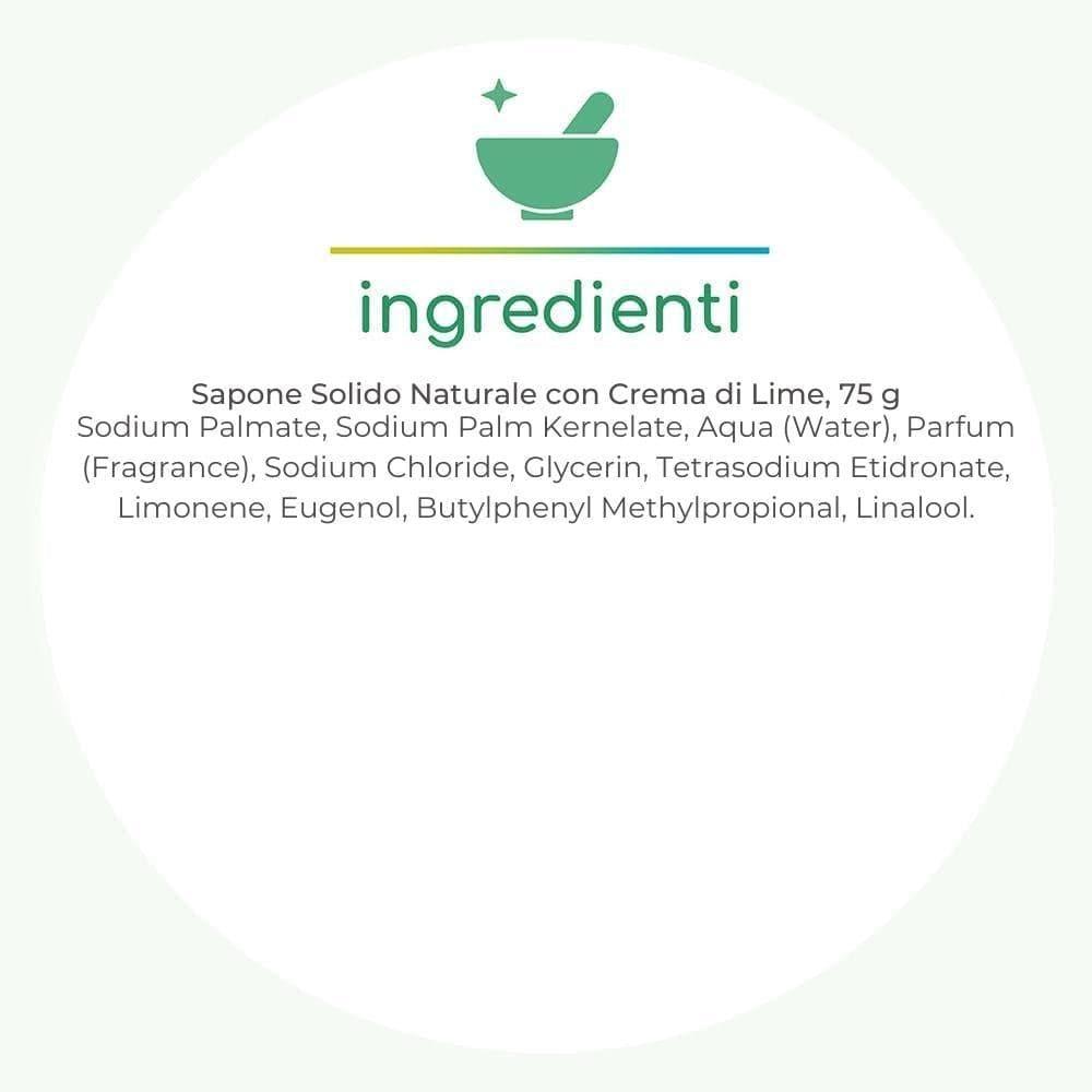 Sapone solido naturale con crema di lime, 75 g - Greenatural