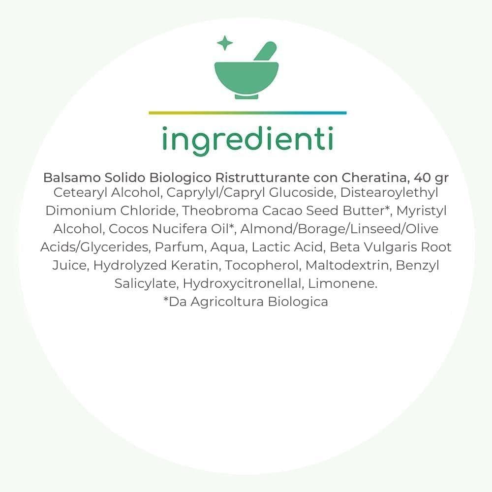 Balsamo solido bio ristrutturante, 40 g - Greenatural