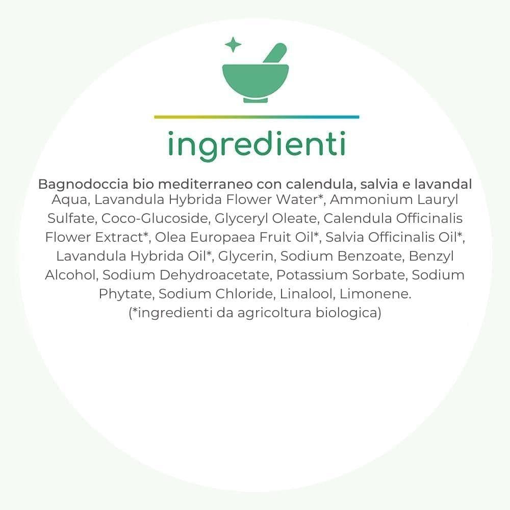 Bio bagnodoccia Mediterraneo, 200 ml - La Saponaria