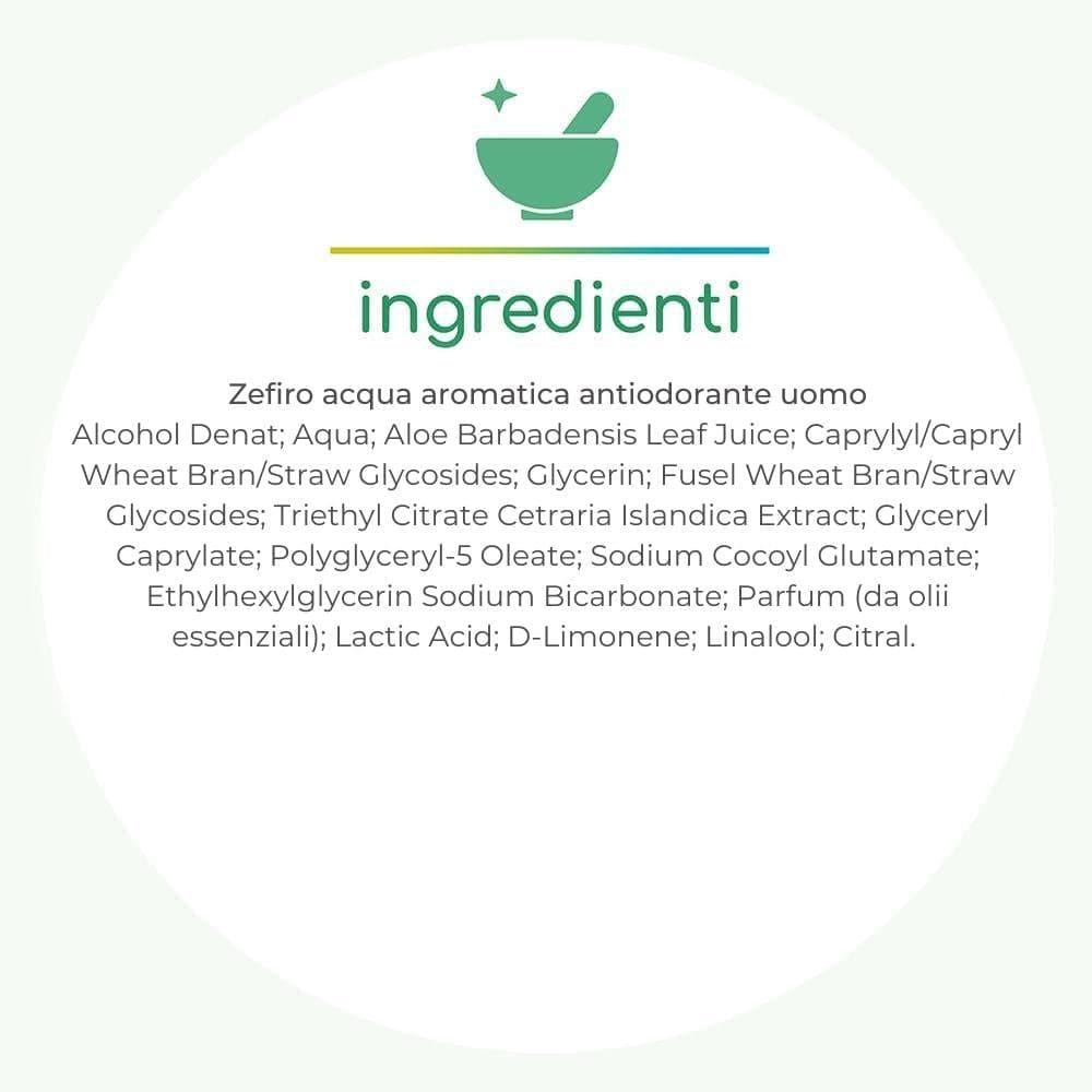 Acqua aromatica antiodorante uomo Zefiro, 100 ml - Tea Natura