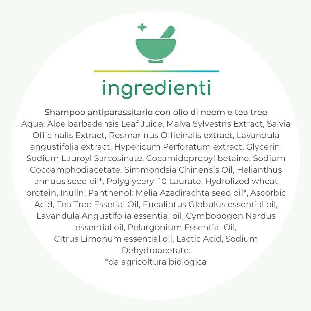 Shampoo antiparassitario con neem e tea tree, 250 ml - Herba Pet