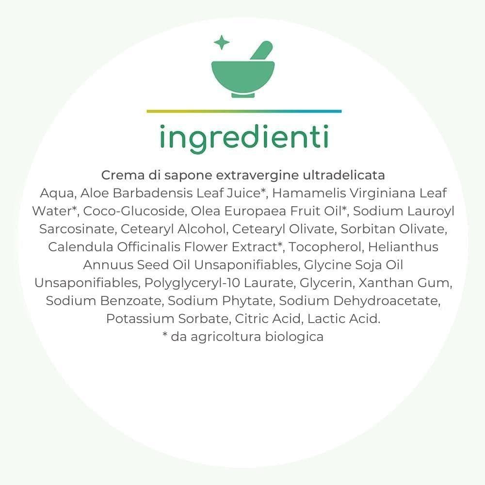 Crema di sapone extravergine ultradelicata, 200 ml - La Saponaria