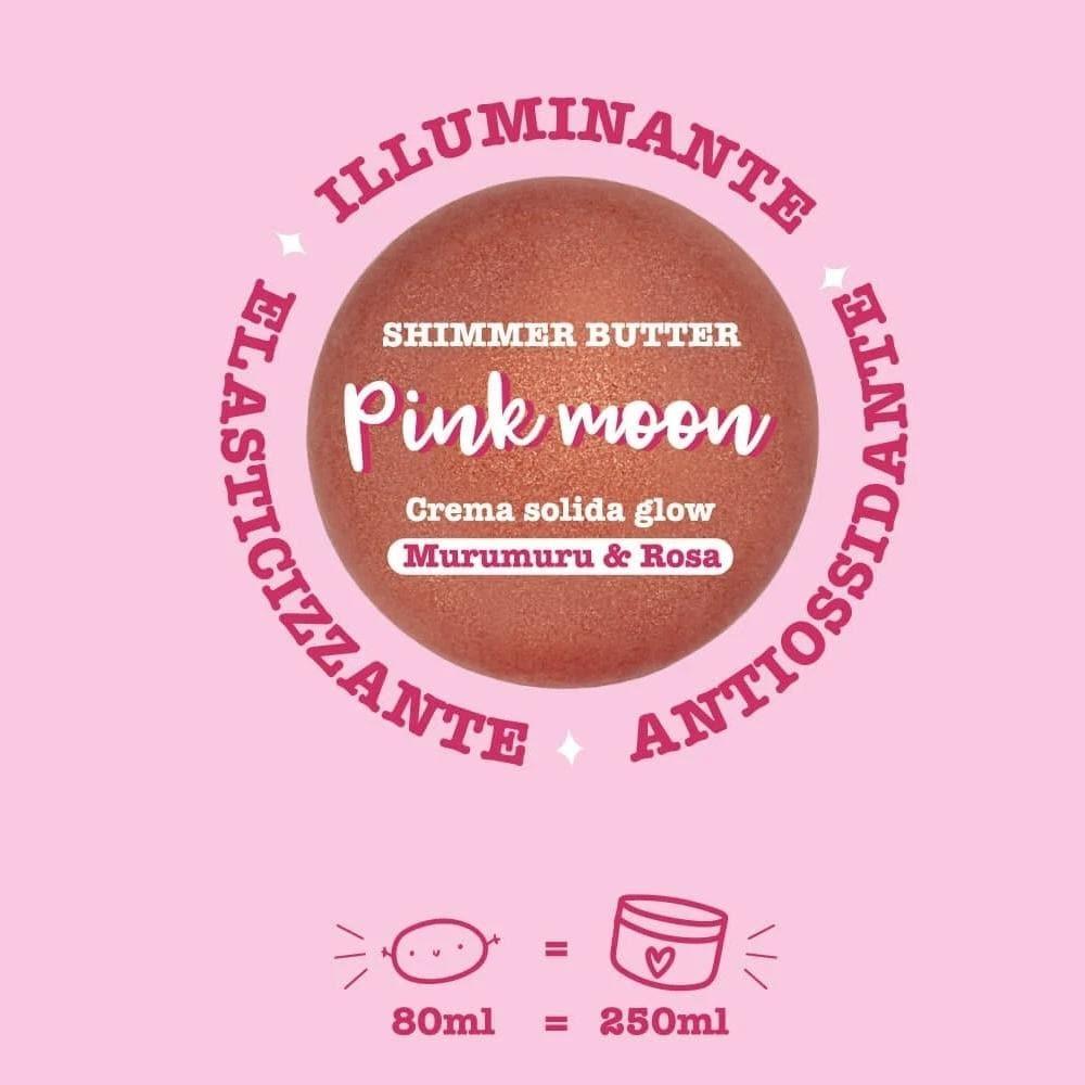 Pink Moon crema corpo solida glow murumuru e rosa, 80 ml - La Saponaria