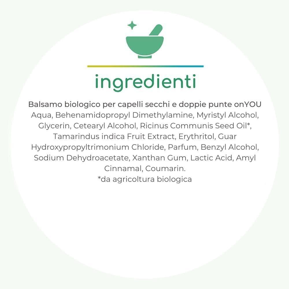 Balsamo biologico per capelli secchi e doppie punte onYOU, 150 ml - Officina Naturae