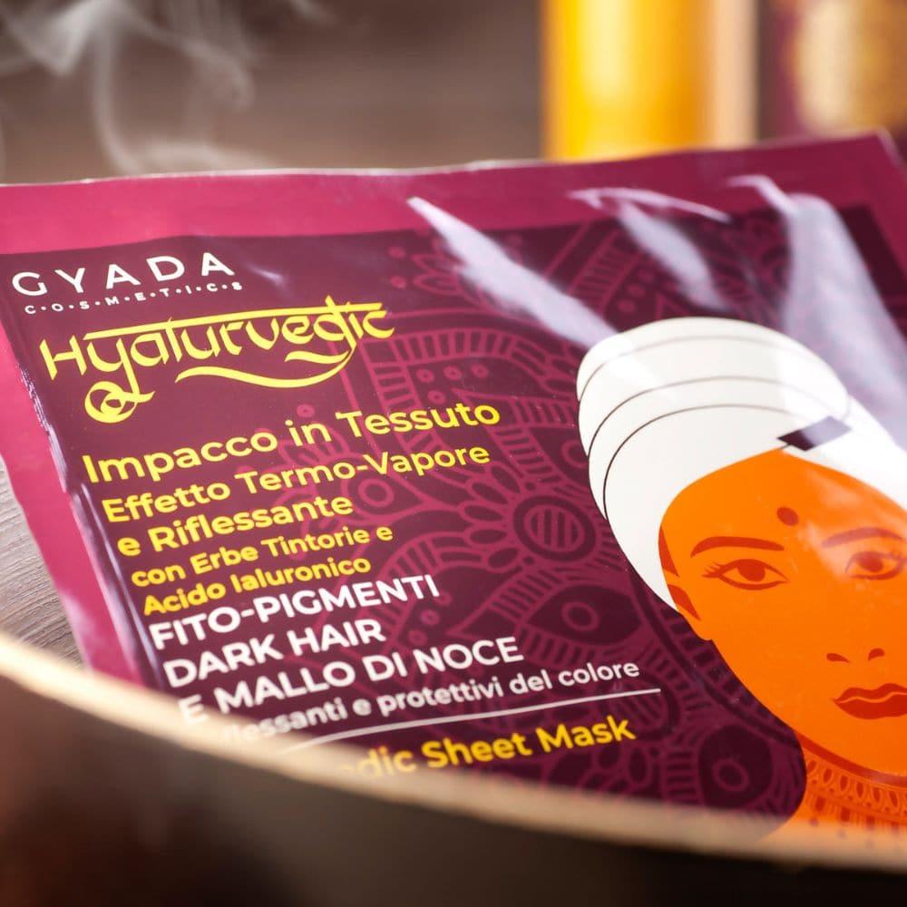 Impacco ayurvedico in tessuto riflessante Dark Hair Hyalurvedic, 1 pz - Gyada Cosmetics