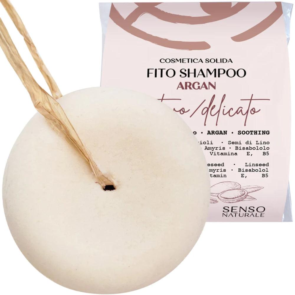 Fito Shampoo Solido Argan Lenitivo Delicato Maxi, 65 g - Senso Naturale - Pensoinverde